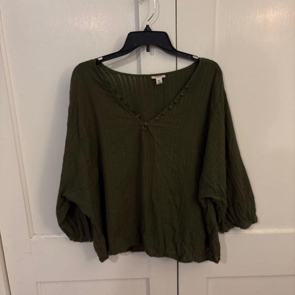 Olive Green Blouse